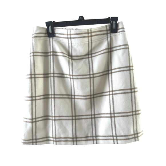 Crew Wool Blend Plaid Mini Skirt – Size 8 - Picture 1 of 6